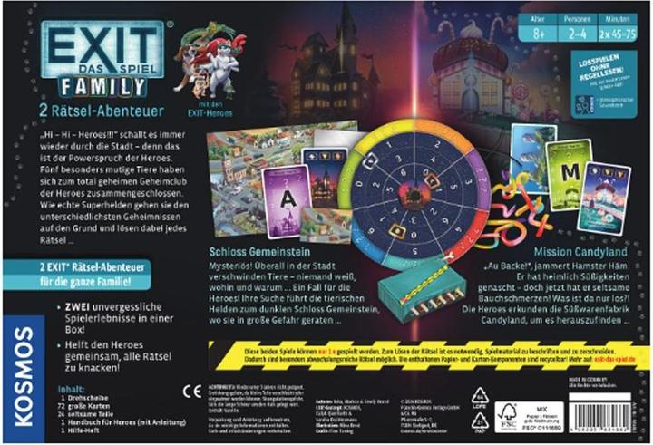 Produktbild Kosmos EXIT - Family: Schloss Gemeinstein/Mission Candyland (Deutsch)