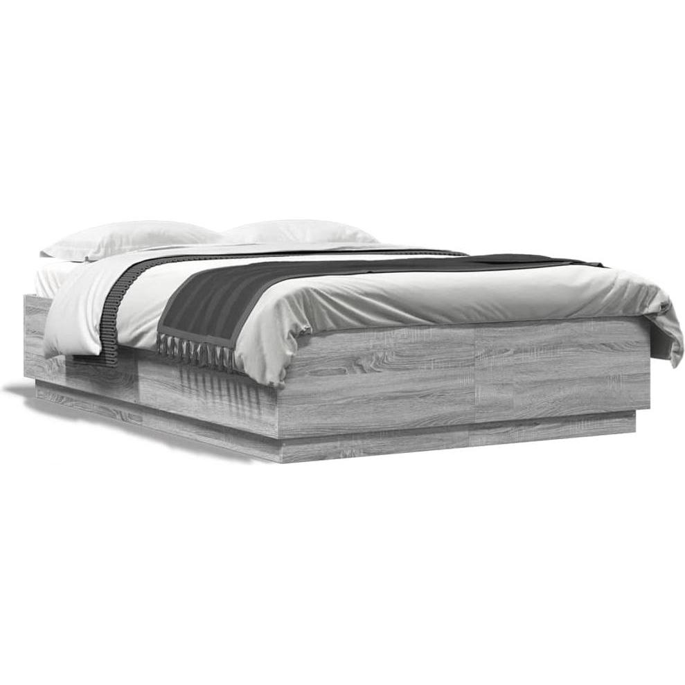 VidaXL, Bett, Bettgestell mit LED (140 x 200 cm)