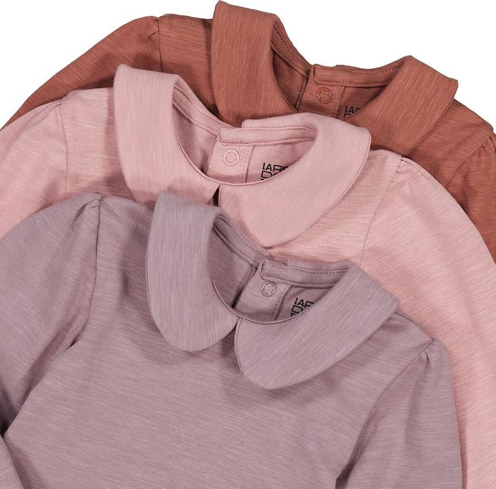 Actual product image La Redoute Collections 3-pack of bodysuits with long sleeves and bib collar (86, 95 C)