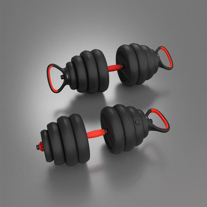 Produktbild HMS 6IN1 GEWICHTSSATZ SGN1340 (LANGHANTEL KURZHANTEL UND KETTLEBELL) 40KG