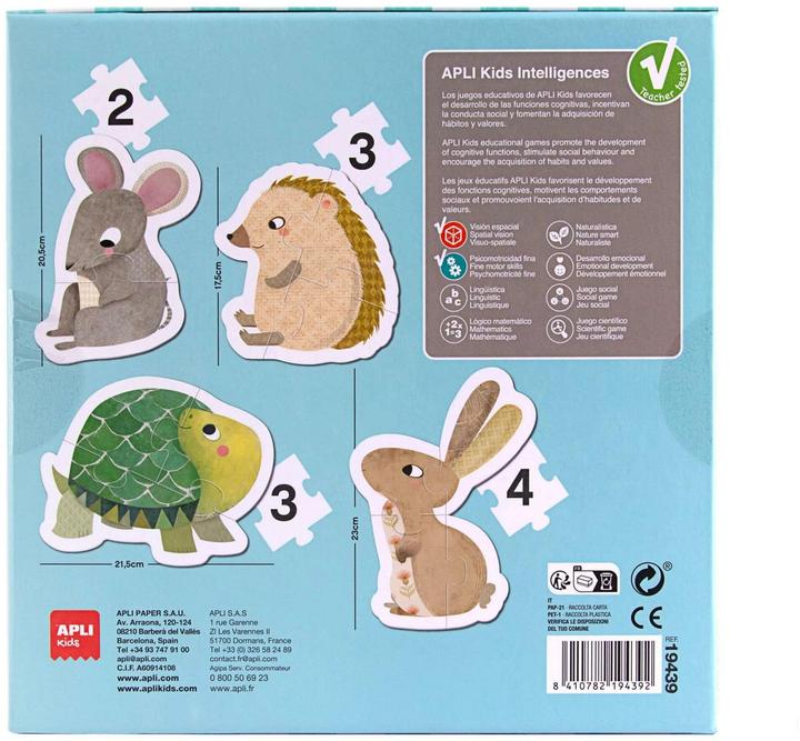 Apli Il mio primo puzzle Cuccioli 12 pezzi (12 pezzi)