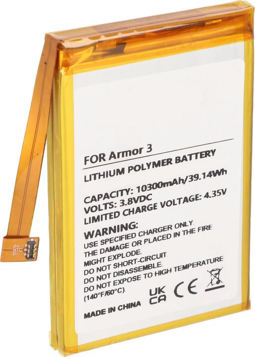 Actual product image AccuCell Li-Polymer-Akku 10300mAh 3.8V für Ulefone Armor 3 Handy