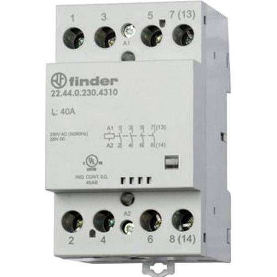 Finder Schütz, 2 Schliesser + 2 Öffner, 120V, 40A, 16kVA, Relais