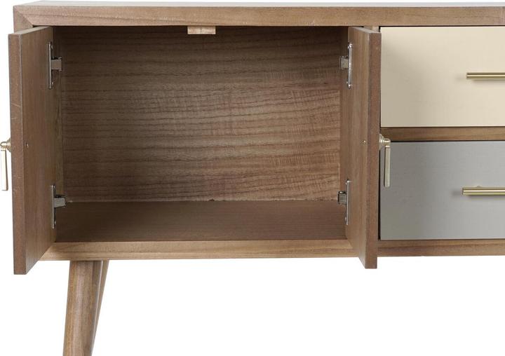 Image du produit DKD Home Decor TV furniture Grey Cream Metal Paolownia wood (90 x 34 x 66.5 cm)