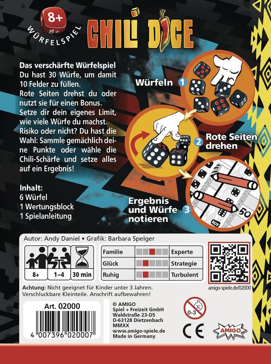 Image du produit Amigo Chili Dice, d seulement en allemand (Anglais, Allemand)