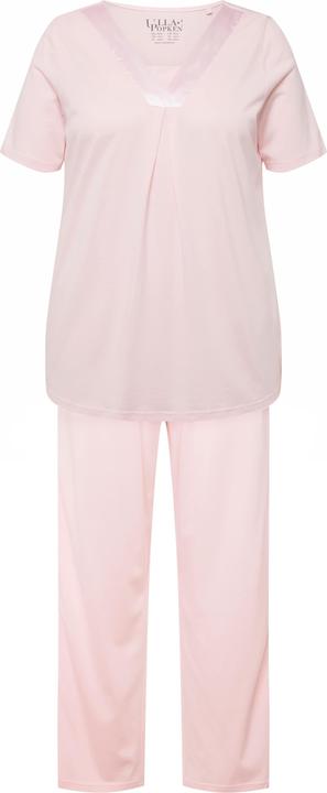 Produktbild Ulla Popken Pyjama, Satindetails, V-Ausschnitt, Halbarm (54)