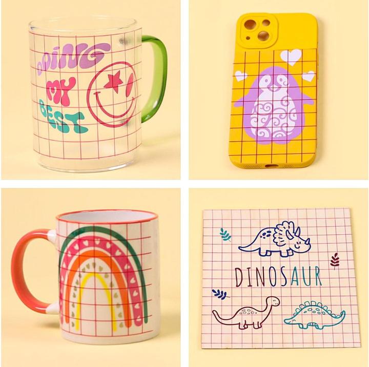 Actual product image Loklik Grid Transfer Tape Roll - 3m - Red (Accessories)