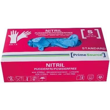 Prime Source Handske Engangs STANDARD str S uden Pudder Nitril AQL 1.5 Blå,150 stk/pk, Utensili pulizia, Blu
