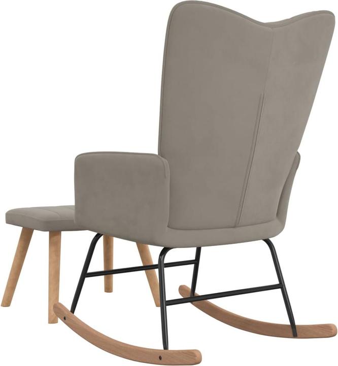 Produktbild vidaXL Schaukelstuhl mit Hocker