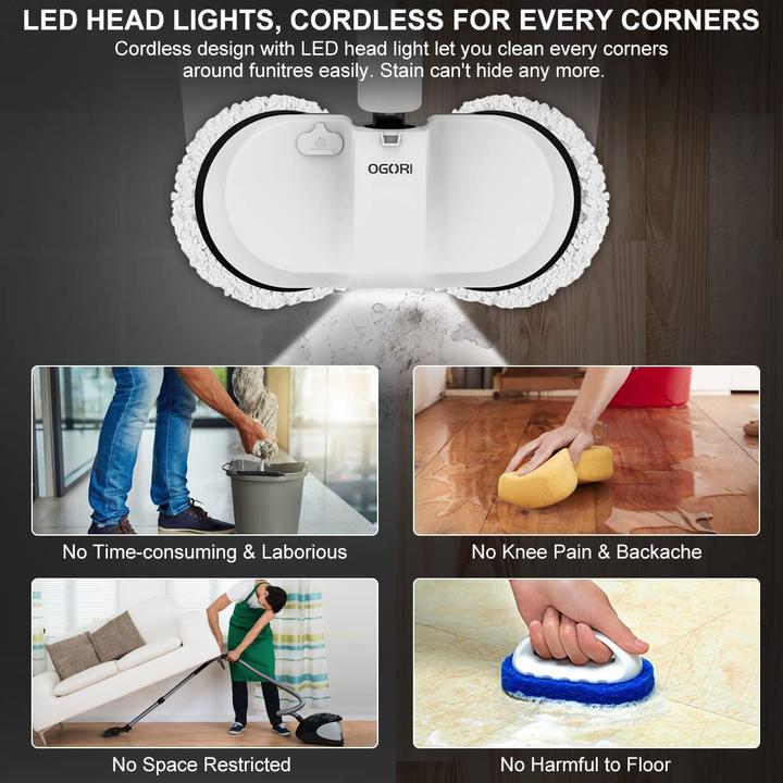 Actual product image Ogori Electric mop with 4 pads