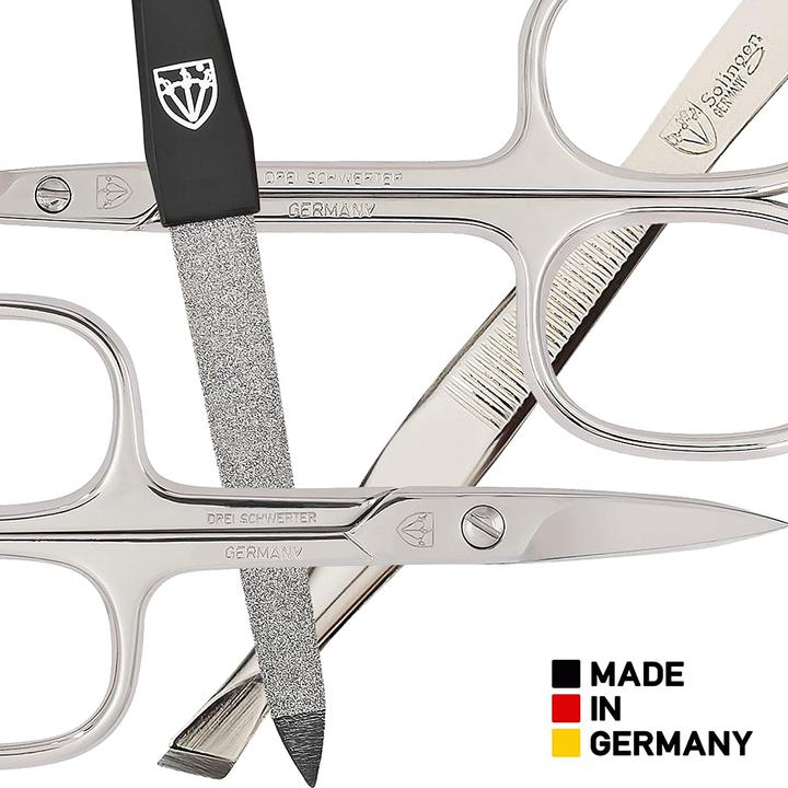 Immagine prodotto Kellermann Set manicure 6 pezzi lima in vetro Genova Blue Textile Jeans