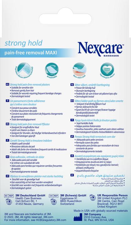 Actual product image Nexcare Strong Hold Maxi Pain Free Removal 50x100mm (5x)