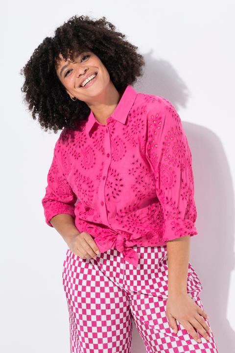 Produktbild Angel of Style Bluse, A-Linie, Lochstickerei, Langarm (44)