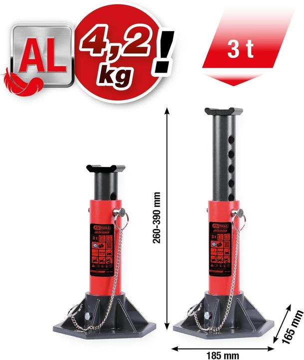 Image du produit KS Tools Support en aluminium performance, 3000 kg, par paires