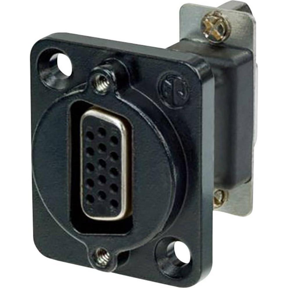 Neutrik 15W D-SUB feedthrough, female to female, Cavo + Spina elettrica, Nero