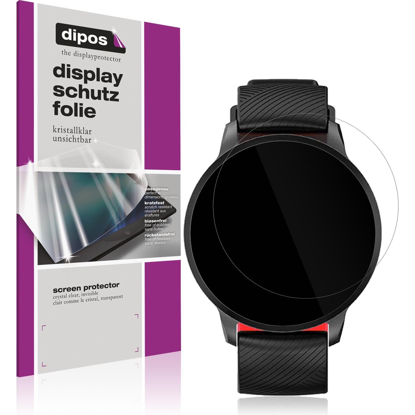 Dipos Displayschutzfolie Crystalclear, Smartwatch Schutzfolie, Transparent