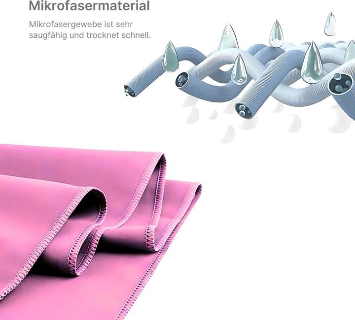 Actual product image Hermex Fitnesshandtuch Mikrofaser-Sporthandtuch Strandtuch Badetuch