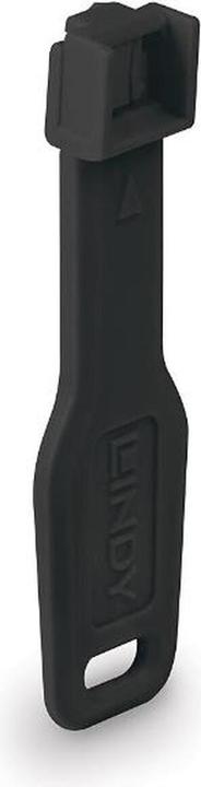 Produktbild Lindy RJ45 Port Schlösser SCHWARZ 10 Stck+ 1 Schlüssel (47891)