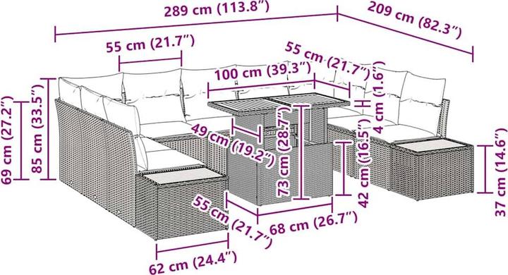 Produktbild vidaXL Gartenmöbel