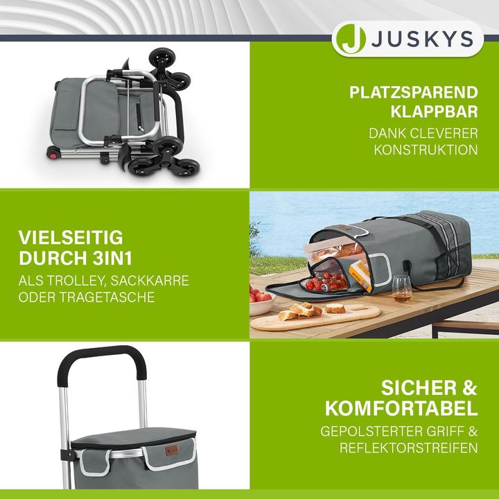 Produktbild Juskys Klappbarer Einkaufstrolley für Treppen