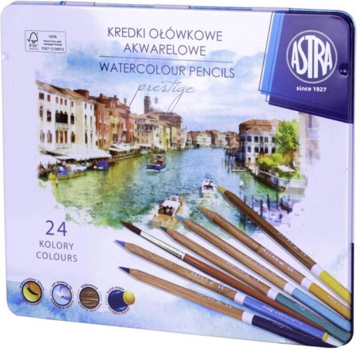 Actual product image Astra Prestige Cedar Watercolour Pencils, 24 colours (24x)