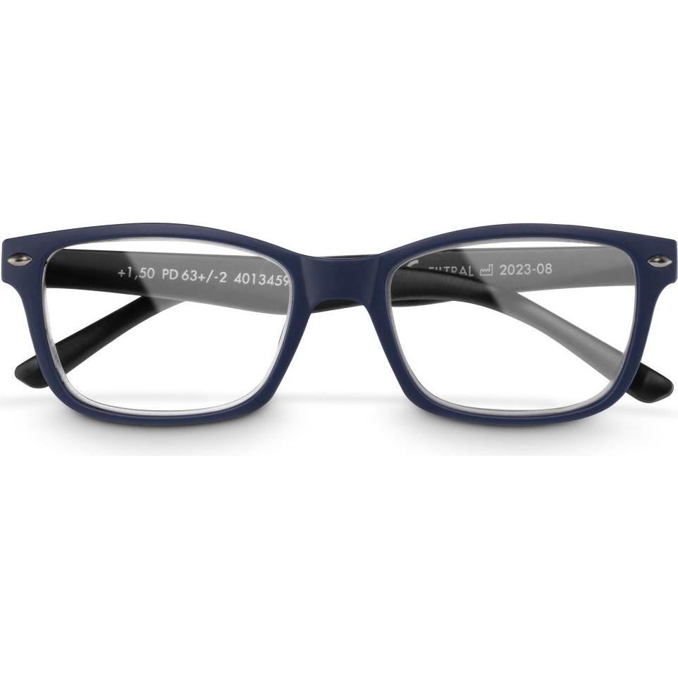 Hama, Lesebrille, Lesehilfe, recycelter Kunststoff, Dunkelblau/Schwarz Matt, +3,0 dtp (+3)