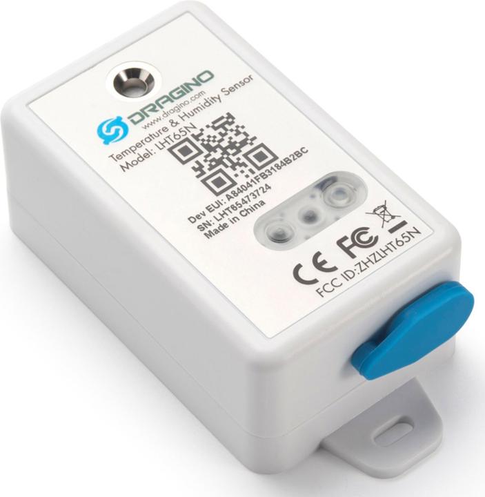 Image du produit Dragino LHT65N E5 Capteur de température et d'humidité LoRaWAN avec capteur de lumière