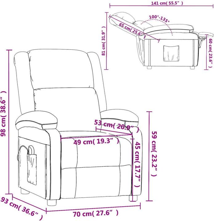 Image du produit vidaXL Massagesessel