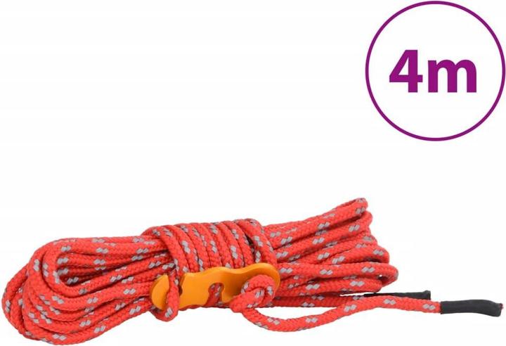 Immagine prodotto vidaXL Corde per tende con tendicorda 8 pezzi. Riflettente 4 m 4 mm