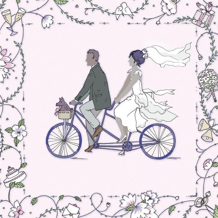Produktbild Clear Creation Swarovski quadratische Karte CL1904 Hochzeit Braut und Bräutigam