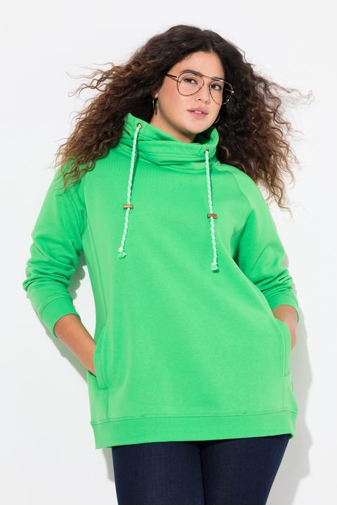 Produktbild Ulla Popken Sweatshirt, weiter Stehkragen, Taschen, Raglan-Langarm (54)
