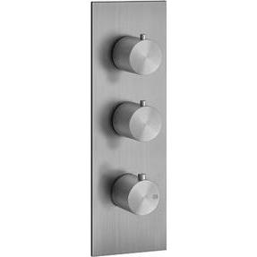 Gessi, Badarmatur, 316 Fertigmontage-Set Unterputz-Thermostat, vertikalen Montage, 2 separate Wege, eine Rosette
