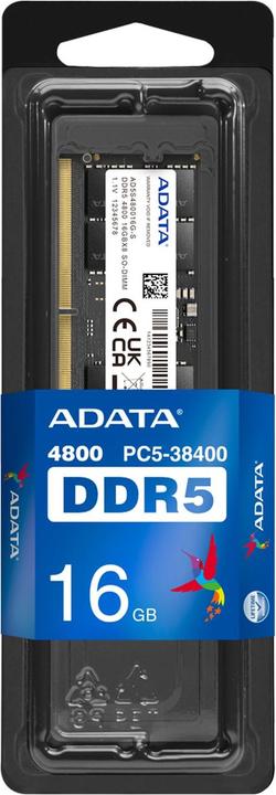 Produktbild Adata SO-DDR5 16GB 4800-40 Premier Single Tray (1 x 16GB, 4800 MHz, DDR5-RAM, SO-DIMM)