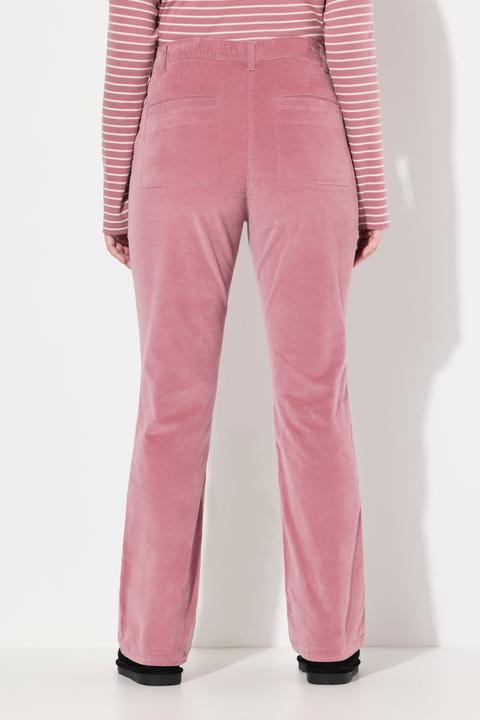 Image du produit Ulla Popken Pantalon en velours côtelé stretch Marie, jambe large, coton bio (52)