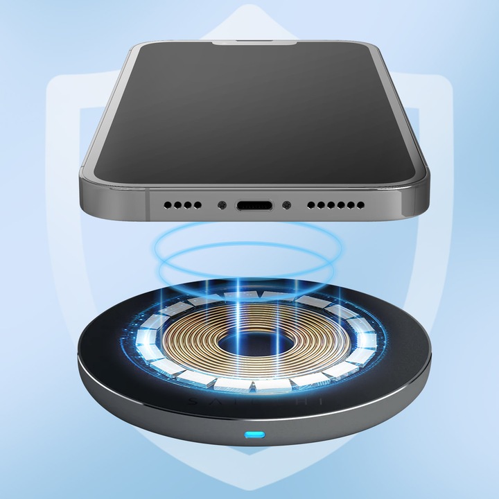 Actual product image Satechi Aluminum PD & QC Wireless Charger (10 W)