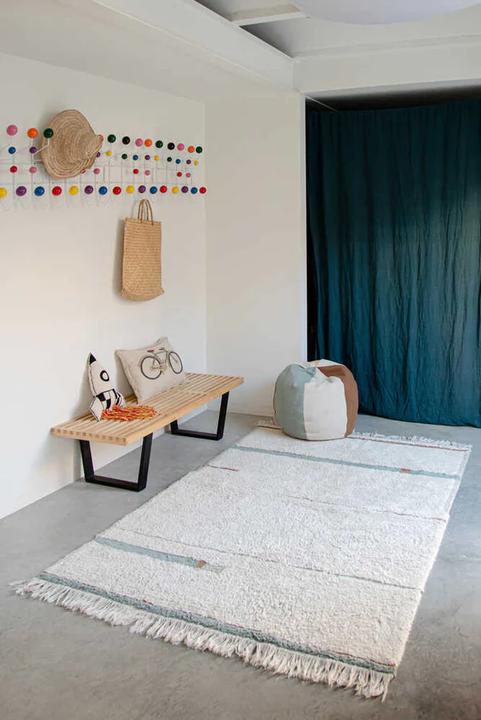 Actual product image Lorena Canals Rug Lanes Vintage Blue - XS (90 x 130 cm)