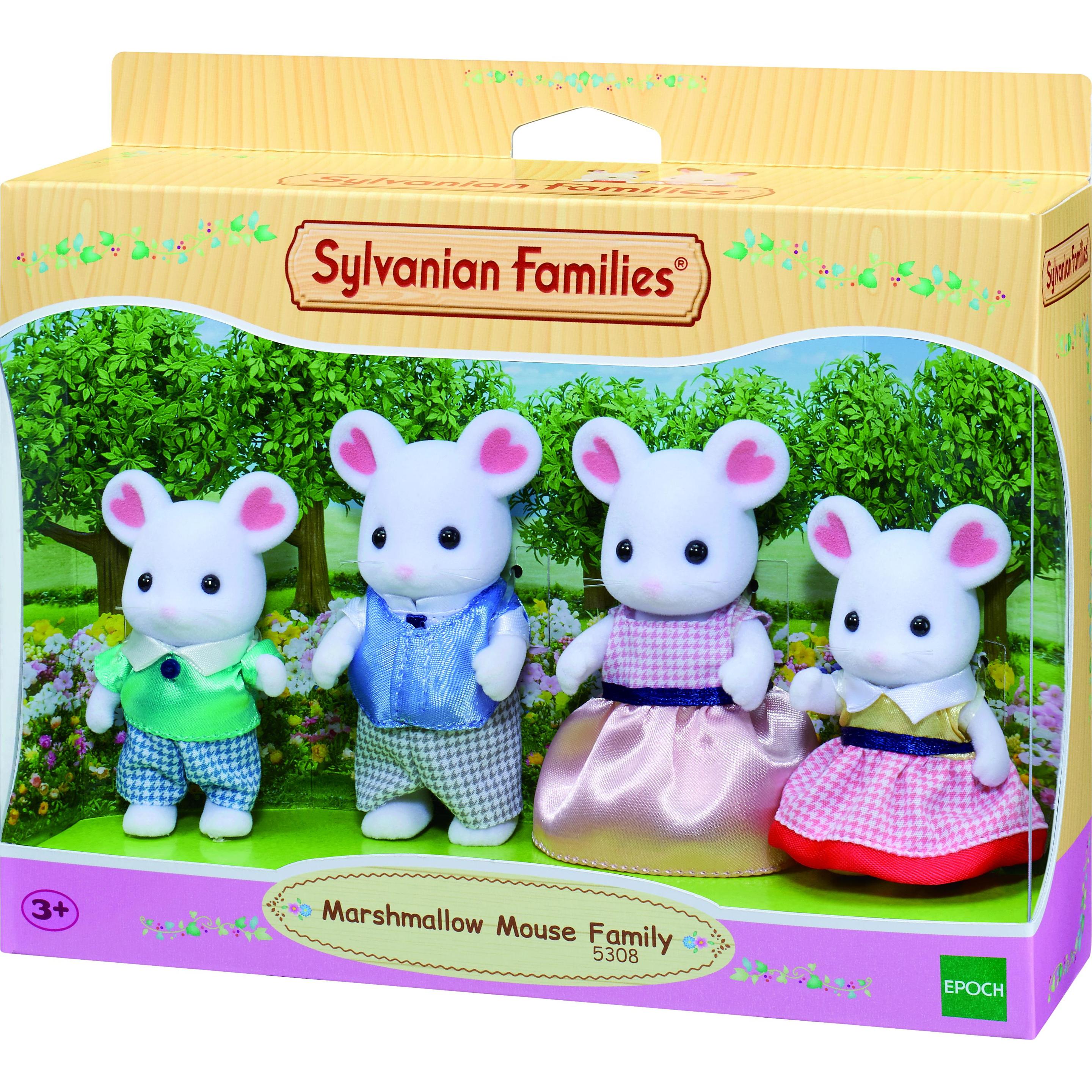Sylvanian Families Marshmallow Mouse Family