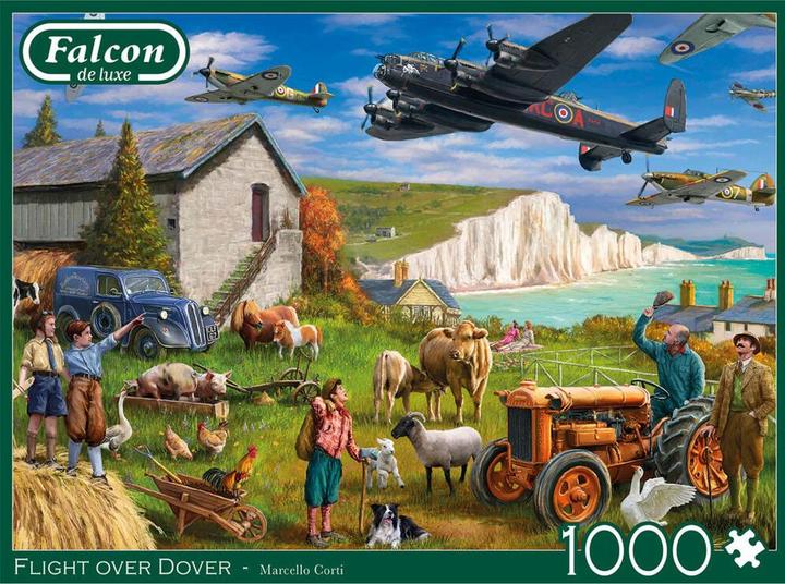 Produktbild Jumbo Spiele Falcon Flight over Dover 1000 Teile - Puzzle für Erwachsene (1000 Teile)