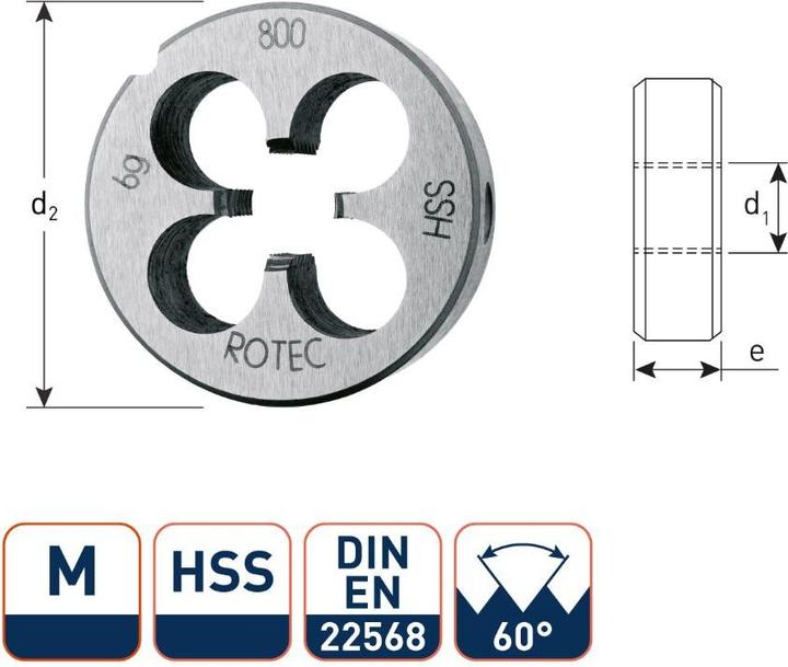 Produktbild Rotec 360.2400 HSS Rundfräser DIN 223 Metrisch M24x3.0