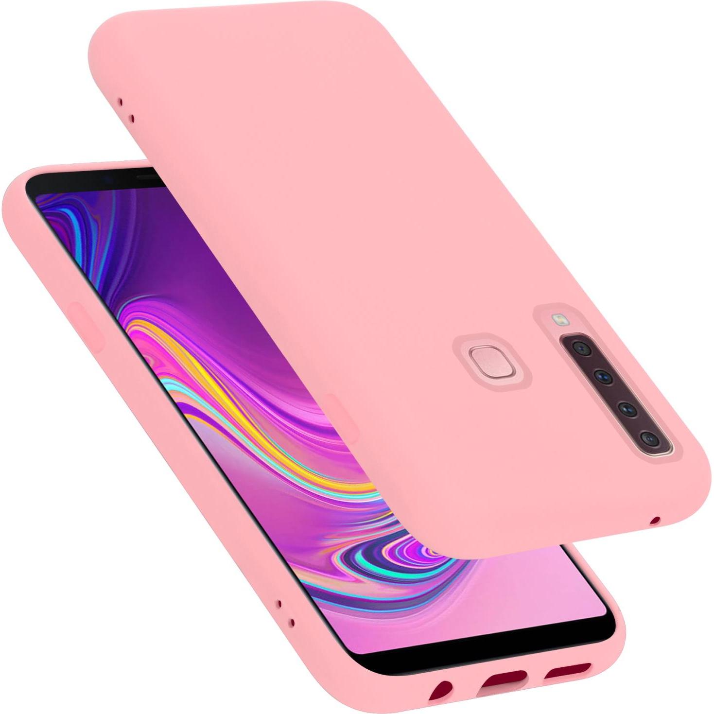Cadorabo TPU Liquid Silicone Case Hülle für Samsung Galaxy A9 2018 (Samsung Galaxy A9 (2018)), Smartphone Hülle, Rosa