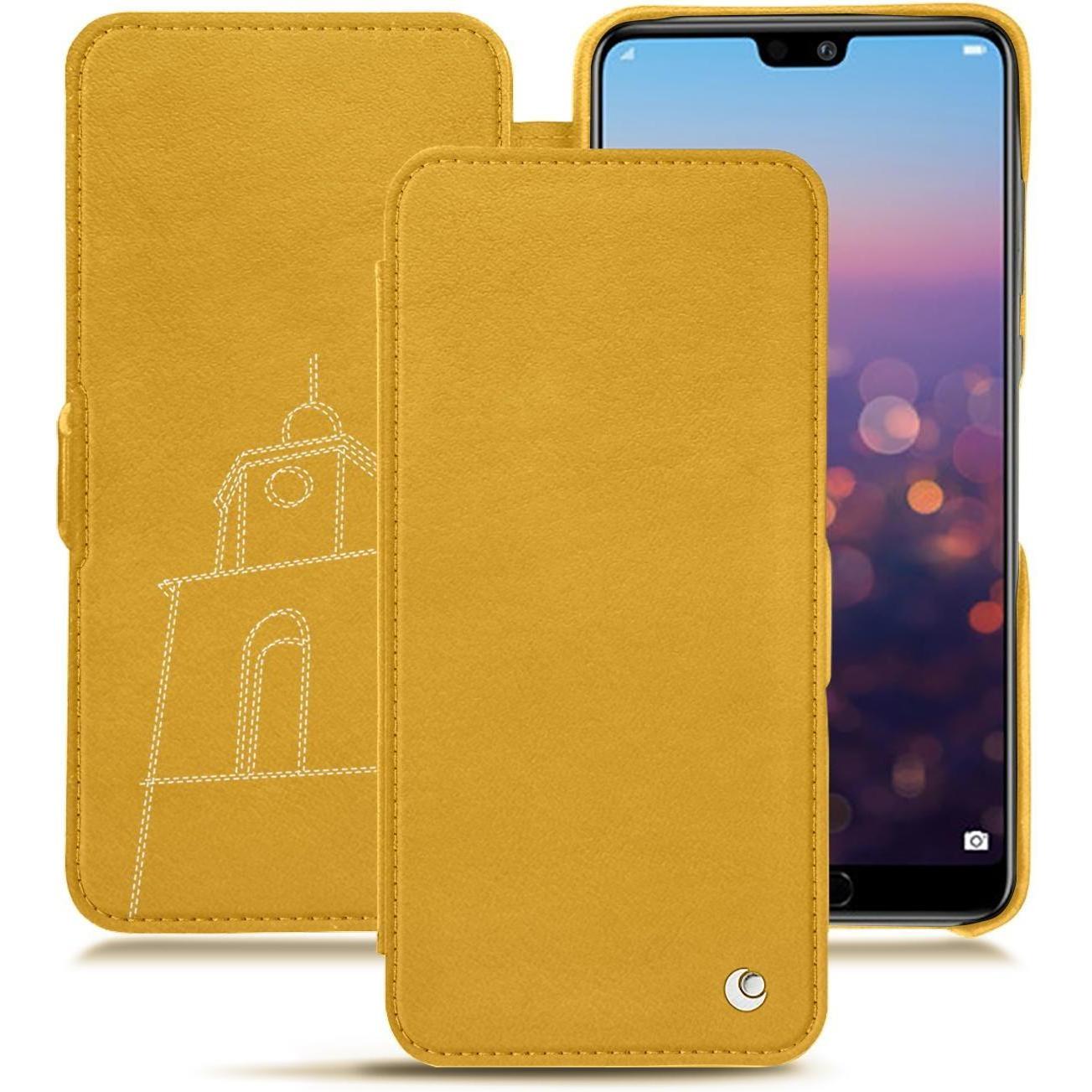 Noreve Lederschutzhülle horizontal (Huawei P20 Pro), Smartphone Hülle, Orange