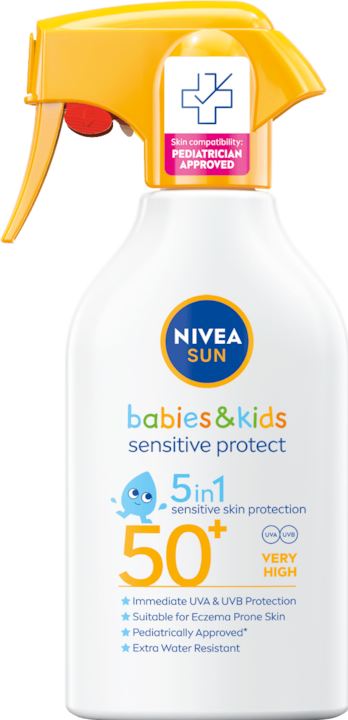 Immagine prodotto NIVEA Sun Babies & Kids Sensitive Protect Spray (Spray solare, SPF 50, 270 ml, 150 g)