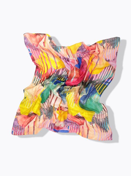 Image du produit Ulla Popken Carré de soie, imprimé patchwork