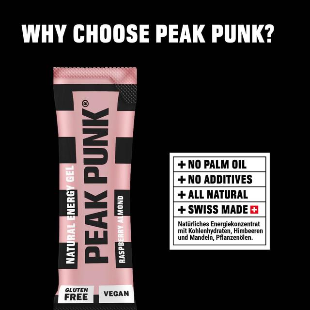 Produktbild Peak Punk Natural Energy Gel (Himbeere, 12 Stk., 341 g)