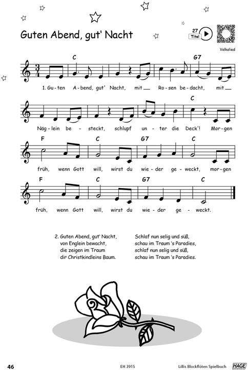 Produktbild Lillis Blockflöten Spielbuch mit Qr-Code Zum Download (Deutsch, HAGE Musikverlag GmbH & Co. KG, Helmut Hage, 2015)