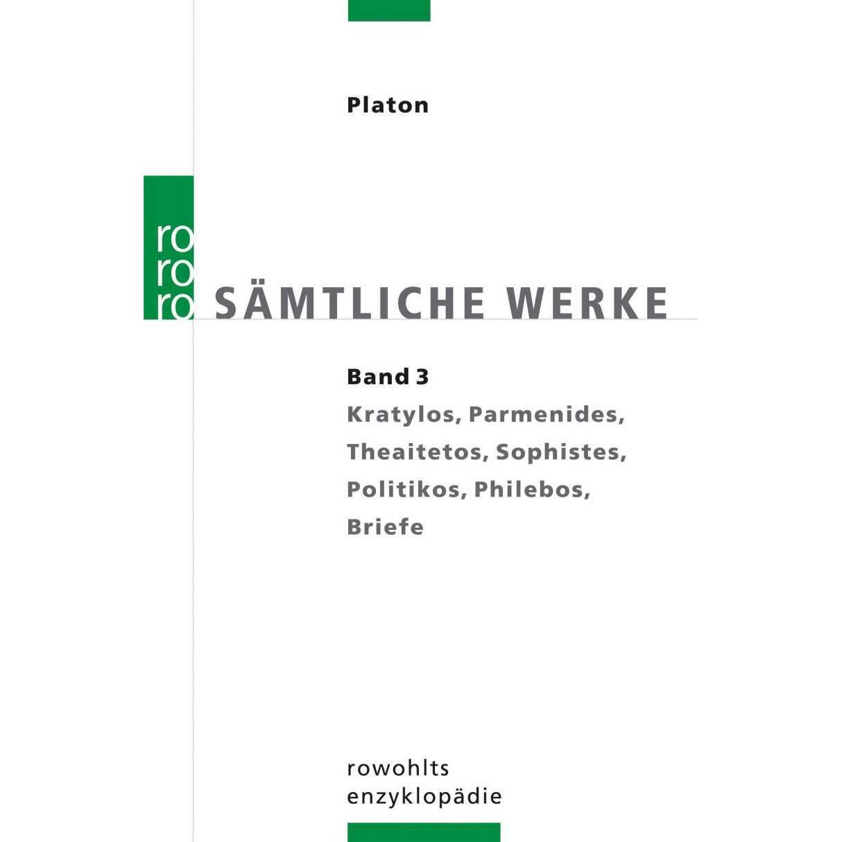 Sämtliche Werke 3, Fachbücher von Platon