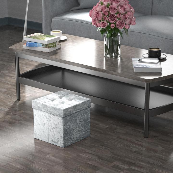 Image du produit Intirilife Siège cube velours bleu-gris