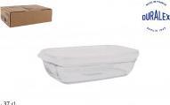 Duralex transparente Brotdose 15cm rechteckig mit Deckel f