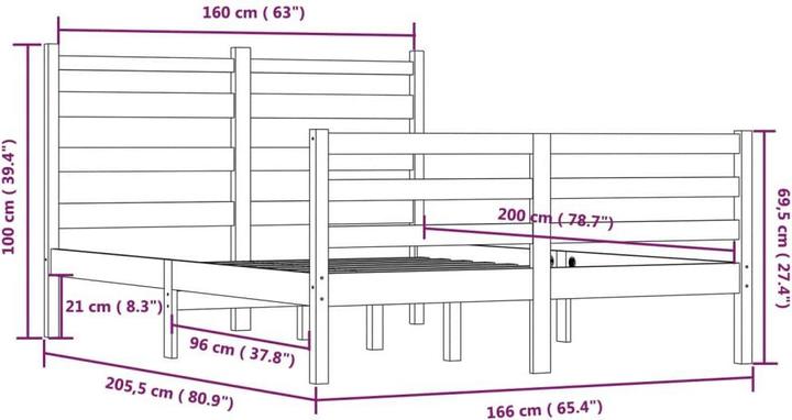 Produktbild vidaXL Inbal (160 x 200 cm)