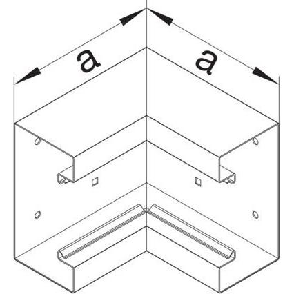 Thumbnail - Hager, Leitungsführung, TEH BRS651704BVERZ Inneneck BRS65170B verzinkt Stahlblech (6.80 cm)
